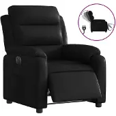 vidaXL Fauteuil relax électrique noir similicuir