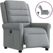 vidaXL Fauteuil relax électrique gris clair Tissu