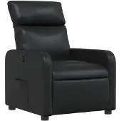 vidaXL Fauteuil relax noir similicuir