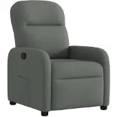 vidaXL Fauteuil relax gris foncé Tissu
