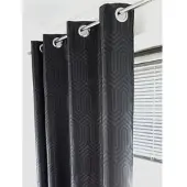 DecoByZorlu Rideaux, stores IKYO - Noir - 140x270 cm