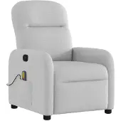 vidaXL Fauteuil de massage gris nuageux Tissu