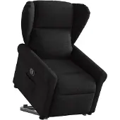 vidaXL Fauteuil relax avec releveur Noir Tissu