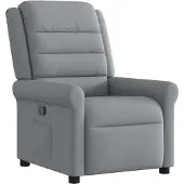vidaXL Fauteuil relax gris clair Tissu