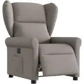 vidaXL Fauteuil relax électrique Tissu Taupe