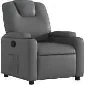 vidaXL Fauteuil relax gris similicuir