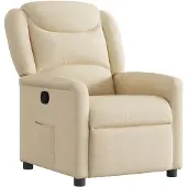vidaXL Fauteuil relax Tissu Crème