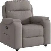vidaXL Fauteuil relax Taupe Tissu