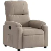 vidaXL Fauteuil relax taupe tissu microfibre