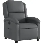 vidaXL Fauteuil relax gris similicuir