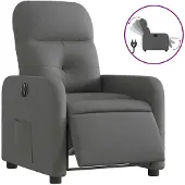 vidaXL Fauteuil relax électrique gris foncé Tissu