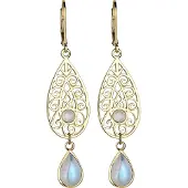 Elli Boucles d'oreilles bleu clair / or