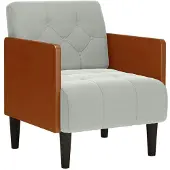 vidaXL Fauteuil avec accoudoirs gris clair 55 cm velours