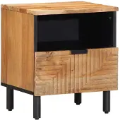 vidaXL Table de chevet 40x33x46 cm en bois massif d'acacia