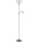 Globo Lampe de pied Hinton Gris argenté