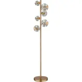 Globo Lampadaire LED, cristaux, boules, or, H 155 cm