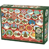 Cobble Hill Puzzle Plä tzchen de Noël en forme de trä umes 1000 pièces