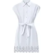 ONLY Lou Life Emb Sleeveless Short Dress Blanc XL Femme