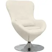 vidaXL Fauteuil œuf Crème 63 x 73 x 90 cm Velours