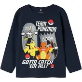 Name it T-Shirt 'NMMSTERN POKEMON' bleu marine / jaune / gris / blanc