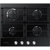 Samsung Table de cuisson à gaz encastrable 4 feux NA64H3010AK Verre noir