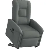 vidaXL Fauteuil relax releveur gris foncé Tissu