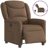 vidaXL Fauteuil relax électrique marron Tissu
