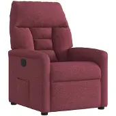 vidaXL Fauteuil relax rouge vin Tissu