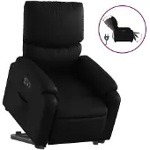 vidaXL Fauteuil relax releveur électrique noir similicuir