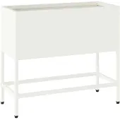 vidaXL Jardinière surélevée , blanche, 60 x 26 x 48 cm, en acier