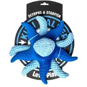 Kiwi Walker Jouet pour chien 2 en 1 Pieuvre & étoile de mer Bleu (Jouet en peluche pour chiens)