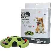 Eat Slow Live Longer Jouet pour chiens Puzzle Scarabée