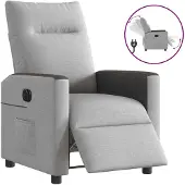 vidaXL Fauteuil relax électrique gris nuageux Tissu