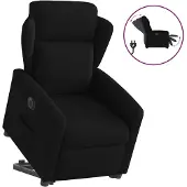 vidaXL Fauteuil relax releveur électrique noir tissu