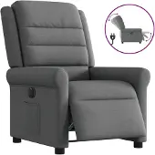 vidaXL Fauteuil relax électrique gris foncé Tissu