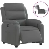 vidaXL Fauteuil relax électrique gris foncé Tissu