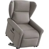 vidaXL Fauteuil relax avec releveur électrique Taupe Tissu