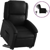 vidaXL Fauteuil relax releveur électrique noir similicuir