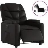 vidaXL Fauteuil relax électrique noir similicuir
