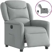 vidaXL Fauteuil relax électrique gris clair Tissu