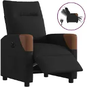 vidaXL Fauteuil relax électrique noir tissu