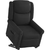 vidaXL Fauteuil relax Se lever Électriquement Noir Brillant Similicuir