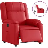 vidaXL Fauteuil relax électrique rouge similicuir