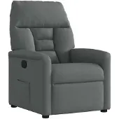 vidaXL Fauteuil relax gris foncé Tissu