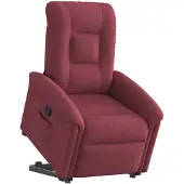 vidaXL Fauteuil relax avec releveur vin rouge Tissu