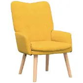 vidaXL Fauteuil relaxant Jaune clair 63 x 67 x 94 cm tissu