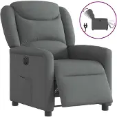 vidaXL Fauteuil relax électrique gris foncé Tissu