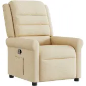 vidaXL Fauteuil relax Tissu Crème