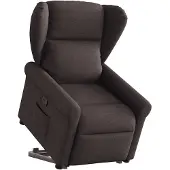 vidaXL Fauteuil relax avec releveur Tissu marron foncé