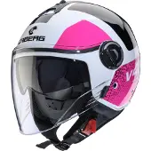 Caberg Riviera V4X Alpha Casque Jet Blanc/Noir/Rose M unisex